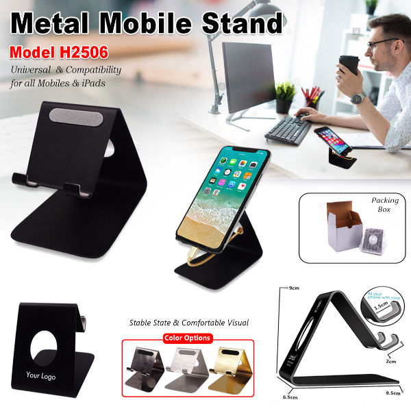 Metal Mobile Stand With Visiting Card Holder