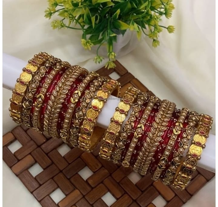 SILK THREAD RED BANGLES